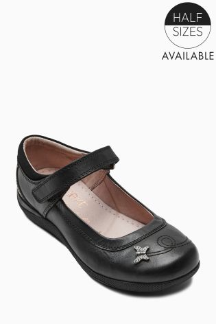 Black Butterfly Trim Shoes (Older Girls)